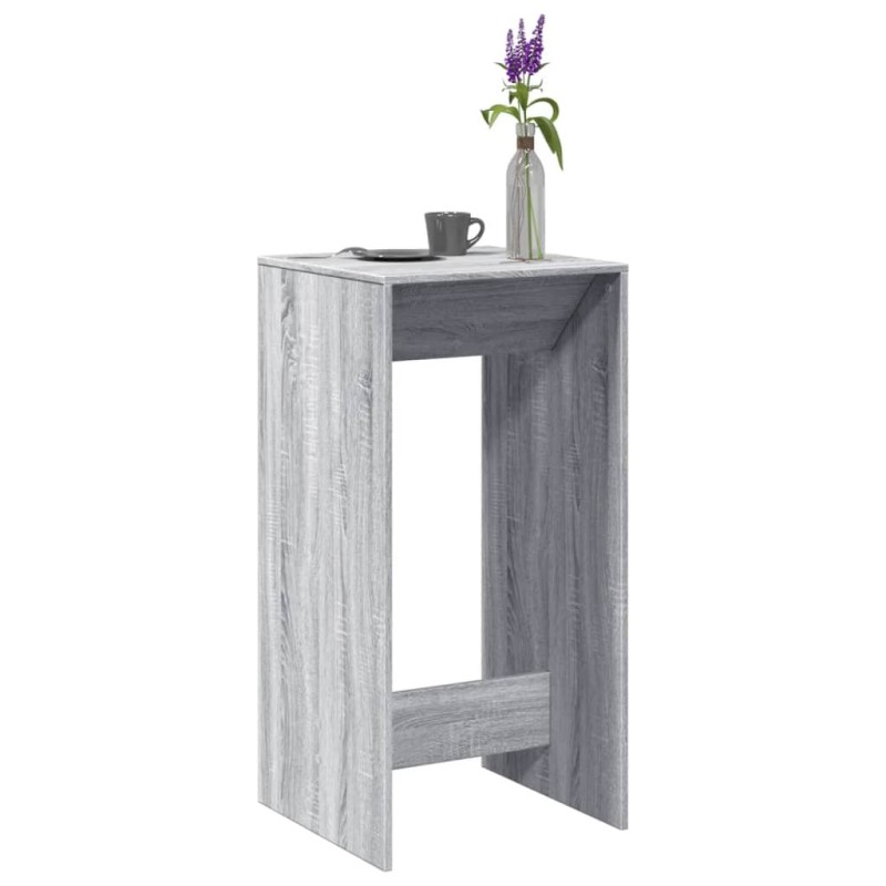 Table de bar sonoma gris 51x50x103,5 cm bois d'ingénierie 584117584117