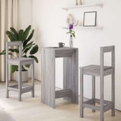 Table de bar sonoma gris 51x50x103,5 cm bois d'ingénierie 584117584117