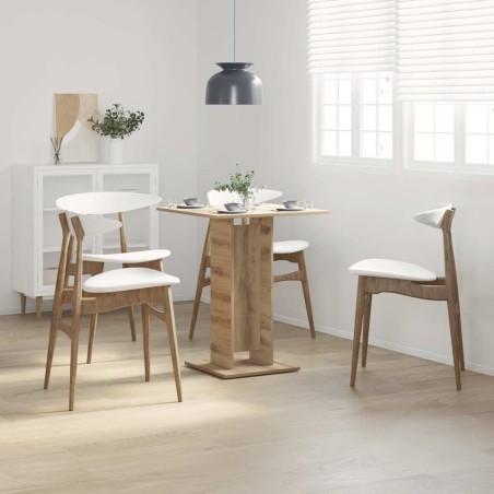 Table de bistro chêne artisanal 60x60x75 cm bois d'ingénierie 584119584119