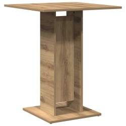 Table de bistro chêne artisanal 60x60x75 cm bois d'ingénierie 584119584119