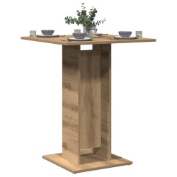 Table de bistro chêne artisanal 60x60x75 cm bois d'ingénierie 584119584119