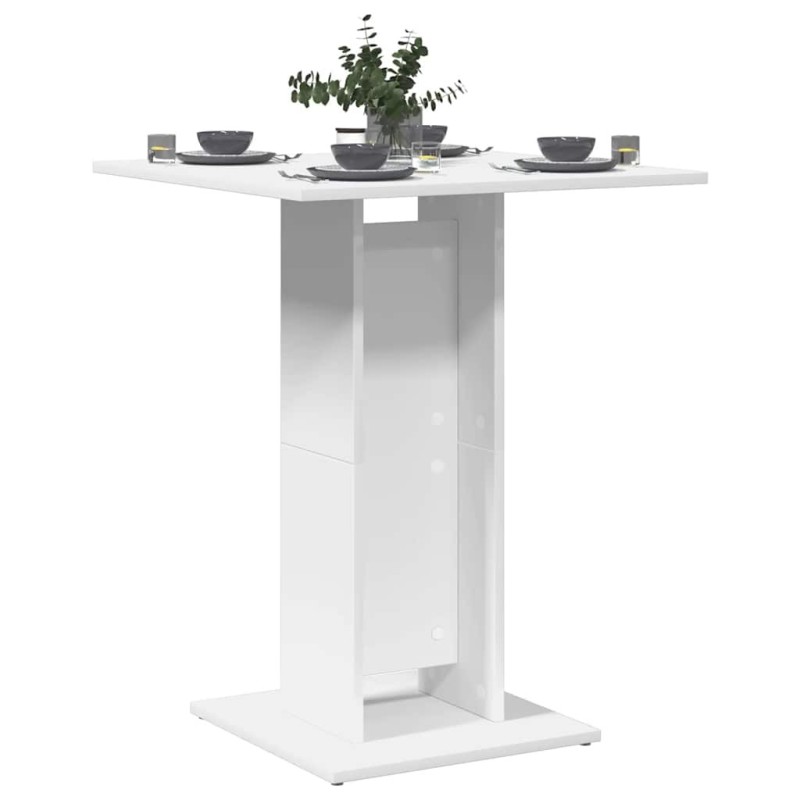 Table de bistro Blanc 60x60x75 cm Bois d'ingénierie 584120584120