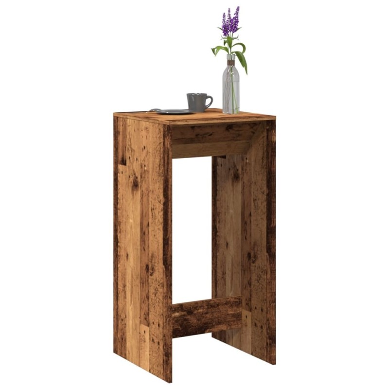 Table de bar vieux bois 51x50x103,5 cm bois d'ingénierie 584121584121