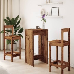 Table de bar vieux bois 51x50x103,5 cm bois d'ingénierie 584121584121