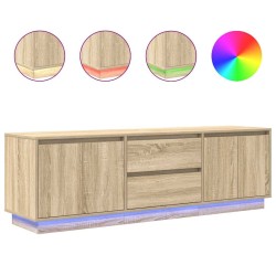 Meuble TV avec lumières LED chêne sonoma 160,5x41x50 cm 584130584130