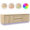 Meuble TV avec lumières LED chêne sonoma 160,5x41x50 cm 584130584130