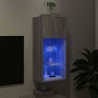 Meuble TV avec lumières LED sonoma gris 40,5x30x90 cm 584131584131