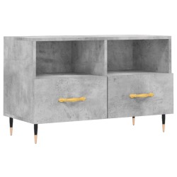 Meuble TV Gris béton 80x36x50 cm Bois d'ingénierie 584132584132