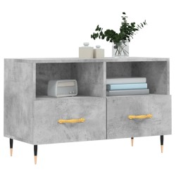 Meuble TV Gris béton 80x36x50 cm Bois d'ingénierie 584132584132