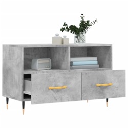 Meuble TV Gris béton 80x36x50 cm Bois d'ingénierie 584132584132