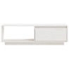 Meuble TV Blanc 110x30x33,5 cm Bois de pin massif 584134584134