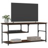 Meuble TV chêne marron 103x38x46,5cm bois d'ingénierie et acier 584142584142