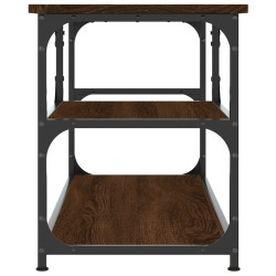 Meuble TV chêne marron 103x38x46,5cm bois d'ingénierie et acier 584142584142