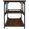 Meuble TV chêne marron 103x38x46,5cm bois d'ingénierie et acier 584142584142