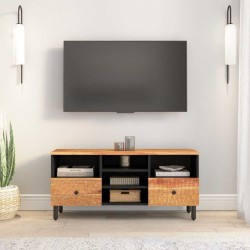 Meuble TV 100x33x46 cm bois d'acacia solide 584148584148