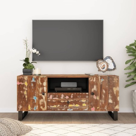 Meuble TV 105x33,5x46 cm bois de récupération et d'ingénierie 584158584158