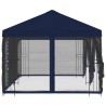 Gazebo avec murs latéraux 6 x 3 m Bleu Polyester et Acier 190 584165584165