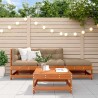 Ensemble de salon de jardin 4 pcs Brun cire Bois de pin massif 584166584166
