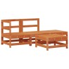 Ensemble de salon de jardin 4 pcs Brun cire Bois de pin massif 584166584166