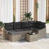 Ensemble de salle à manger pour jardin 7 pcs Gris clair 584168584168