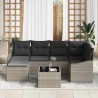 Ensemble de salle à manger pour jardin 7 pcs Gris clair 584168584168