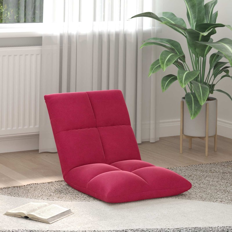 Fauteuil de sol ajustable Bordeaux Velours 584171584171