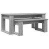Ensemble de tables basses 2 pcs Gris Sonoma Bois d'ingénierie 584179584179