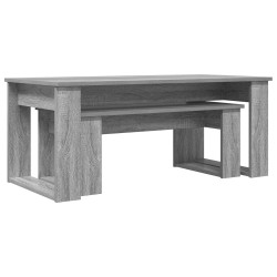 Ensemble de tables basses 2 pcs Gris Sonoma Bois d'ingénierie 584179584179