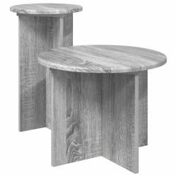 Ensemble de tables d'appoint avec stockage 2 pcs Sonoma gris 584180584180