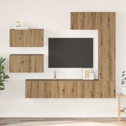 Ensemble meuble TV 6 pcs Chêne artisanal Bois d'ingénierie 584181584181