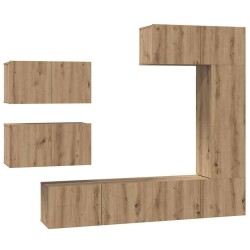 Ensemble meuble TV 6 pcs Chêne artisanal Bois d'ingénierie 584181584181