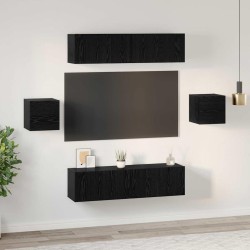Ensemble meuble TV 6 pcs Chêne noir Bois d'ingénierie 584182584182