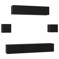 Ensemble meuble TV 7 pcs Chêne noir Bois d'ingénierie 584183584183
