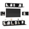 Ensemble meuble TV 7 pcs Chêne noir Bois d'ingénierie 584183584183