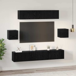 Ensemble meuble TV 7 pcs Chêne noir Bois d'ingénierie 584183584183