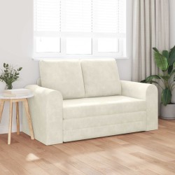 Canapé-Lit Crème 148 x 71 x 83 cm Velours 584188584188