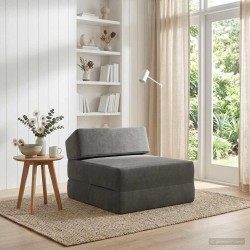Canapé-lit pliable Gris foncé 60 x 70 x 41 cm Tissu 584189584189