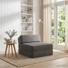 Canapé-lit pliable Gris foncé 60 x 70 x 41 cm Tissu 584189584189