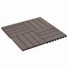 Carreau de terrasse 22 pcs Marron foncé 30 x 30 cm WPC 584193584193