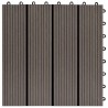 Carreau de terrasse 22 pcs Marron foncé 30 x 30 cm WPC 584193584193