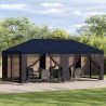 Gazebo avec murs latéraux 6 x 3 m Bleu Polyester et Acier 190 584195584195
