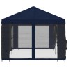 Gazebo avec murs latéraux 6 x 3 m Bleu Polyester et Acier 190 584195584195