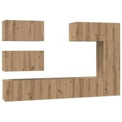 Ensemble meuble TV 6 pcs Chêne artisanal Bois d'ingénierie 584196584196