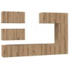 Ensemble meuble TV 6 pcs Chêne artisanal Bois d'ingénierie 584196584196