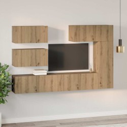 Ensemble meuble TV 6 pcs Chêne artisanal Bois d'ingénierie 584196584196