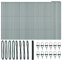 Fixation au sol hexagonale 100 x 1,6 m Acier recouvert de PVC 584199584199
