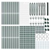 Fixation au sol hexagonale 100 x 1,6 m Acier recouvert de PVC 584199584199