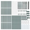 Fixation au sol hexagonale 100 x 1,6 m Acier recouvert de PVC 584200584200
