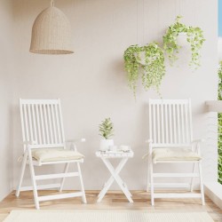Coussins de chaise lot de 2 blanc crème 40x40x7 cm tissu oxford 584202584202