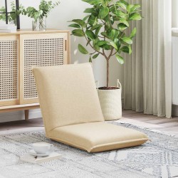 Fauteuil de sol ajustable Crème Tissu 584204584204